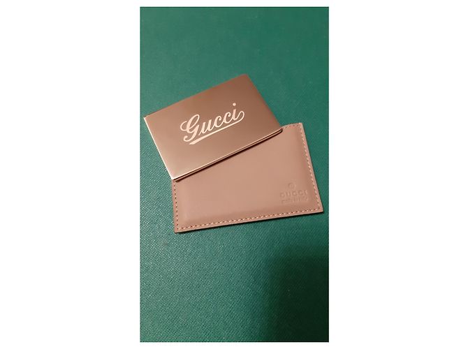 Gucci Leder Passcase und Spiegel beige - Ansicht 4