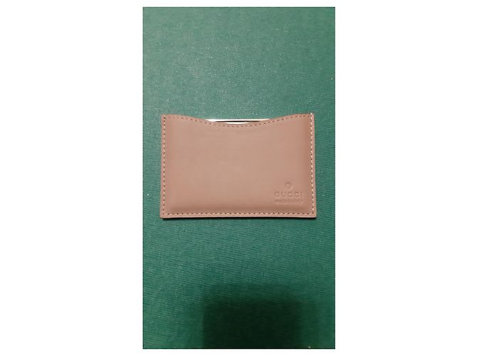 Gucci Leder Passcase und Spiegel beige - Ansicht 5