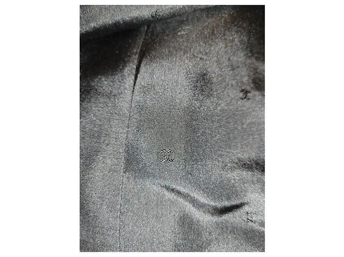 Falda entallada Chanel azul marino de algodón Talla 36 - vista 2