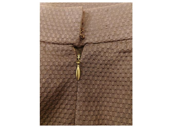 Falda entallada Chanel azul marino de algodón Talla 36 - vista 5
