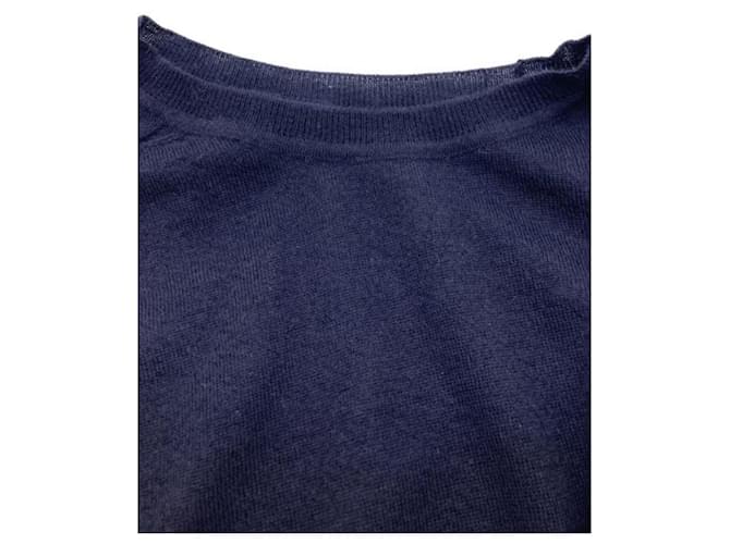 ***LOUIS VUITTON (Louis Vuitton)  Kaschmirpullover mit Rundhalsausschnitt Marineblau - Ansicht 5