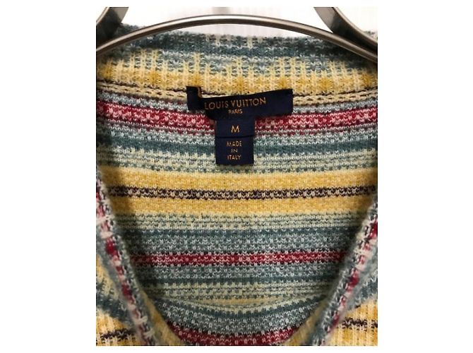 ***LOUIS VUITTON (Louis Vuitton)  Gebrauchtes Rüschenstrickoberteil Blau Gelb - Ansicht 3