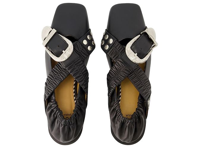 AJ928 Sandali - Toga Pulla - Pelle - Nero - vista 4