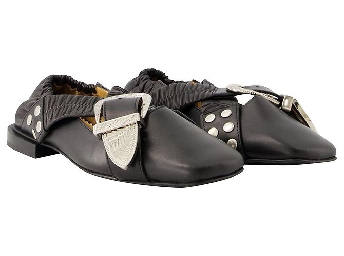 AJ928 Sandali - Toga Pulla - Pelle - Nero - vista 2