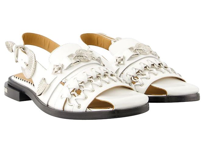 AJ1312 Sandali - Toga Pulla - Pelle - Bianco - vista 2