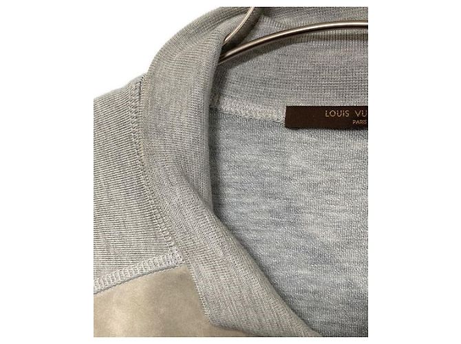 ***LOUIS VUITTON (Louis Vuitton)  Wildleder-Strickblouson Grau - Ansicht 7