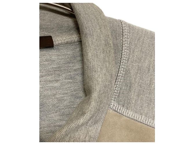 ***LOUIS VUITTON (Louis Vuitton)  Wildleder-Strickblouson Grau - Ansicht 8