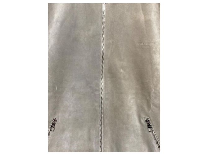 ***LOUIS VUITTON (Louis Vuitton)  Wildleder-Strickblouson Grau - Ansicht 9
