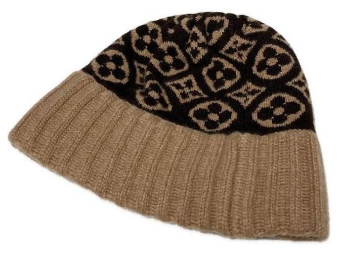 ***LOUIS VUITTON (Louis Vuitton)  Monogramm-Kaschmirstrickmütze Beige - Ansicht 2