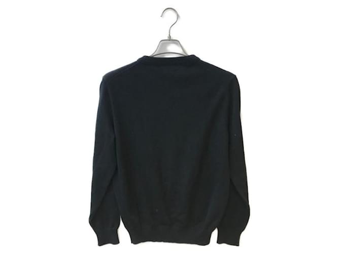 ***LOUIS VUITTON (Louis Vuitton)  Strickpullover mit Rundhalsausschnitt und großem LV-Logo Schwarz - Ansicht 2