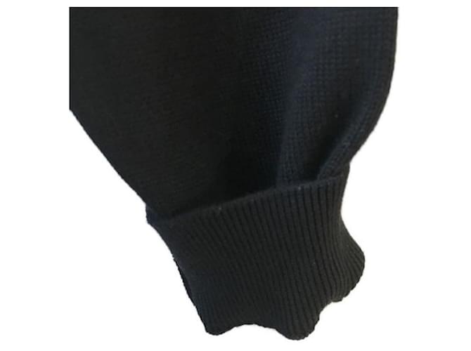 ***LOUIS VUITTON (Louis Vuitton)  Strickpullover mit Rundhalsausschnitt und großem LV-Logo Schwarz - Ansicht 4