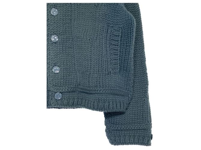 ***LOUIS VUITTON (Louis Vuitton)  chunky button knit jacket Grey - view 5