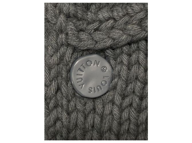 ***LOUIS VUITTON (Louis Vuitton)  chunky button knit jacket Grey - view 6