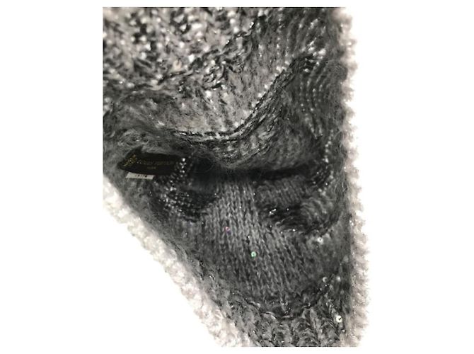 ***LOUIS VUITTON (Louis Vuitton)  Bonnet-Monogramm-Glitzer-Strickmütze Grau - Ansicht 4