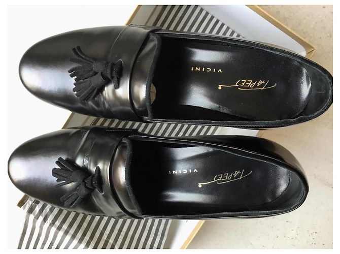 Vicini Tapee Ballerine in Pelle Nera Nero - vista 3