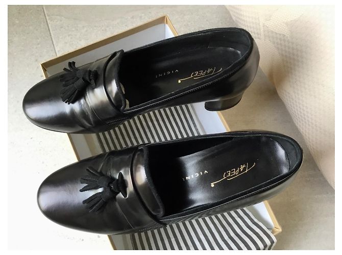 Vicini Tapee Ballerine in Pelle Nera Nero - vista 6