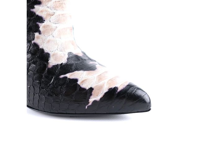 SAINT LAURENT - Python heeled ankle boots (size 40.5) Black - view 5