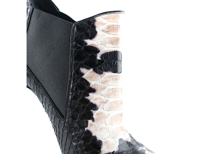 SAINT LAURENT - Python heeled ankle boots (size 40.5) Black - view 6