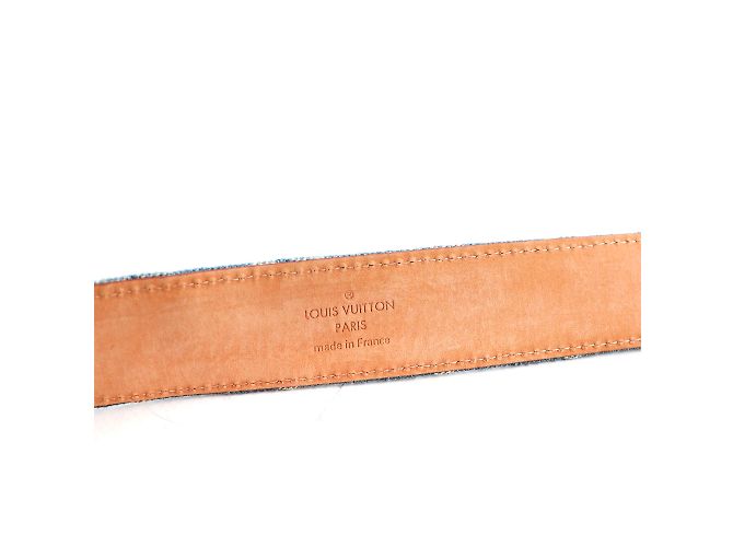 LOUIS VUITTON Gürtel T.cm 80 Leder Blau - Ansicht 3