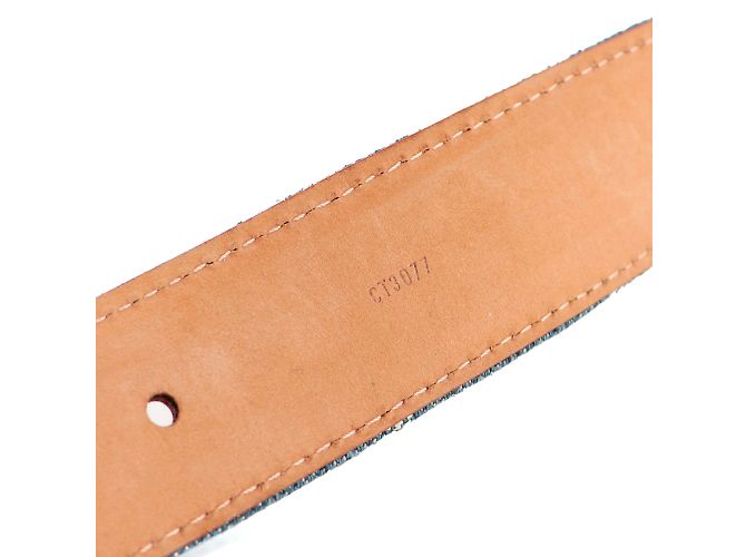 LOUIS VUITTON Gürtel T.cm 80 Leder Blau - Ansicht 5