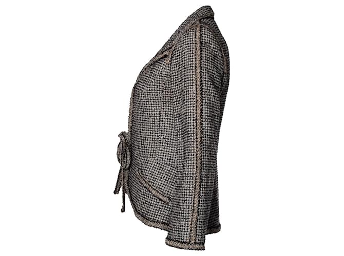 Chanel, Schwarz-goldene Tweedjacke - Ansicht 2