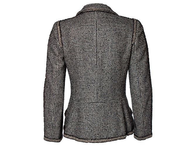 Chanel, Schwarz-goldene Tweedjacke - Ansicht 3