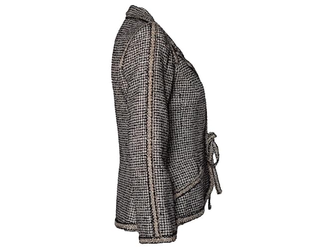 Chanel, Schwarz-goldene Tweedjacke - Ansicht 4