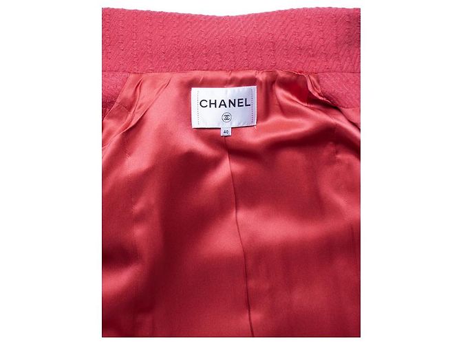 Chanel, Rosa Woll-Tweed-Blazer mit 4 Taschen Pink - Ansicht 10