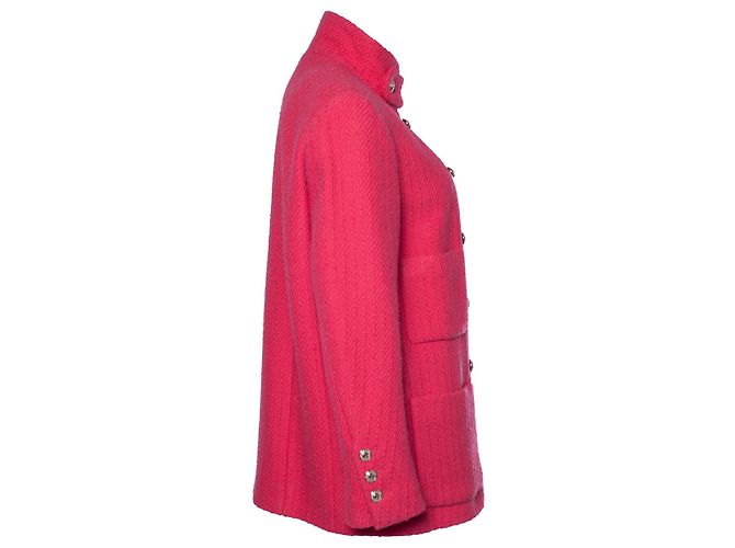Chanel, Rosa Woll-Tweed-Blazer mit 4 Taschen Pink - Ansicht 5