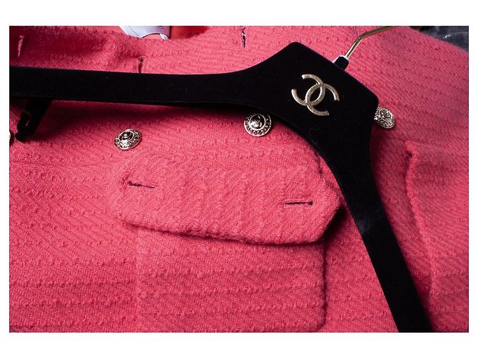 Chanel, Rosa Woll-Tweed-Blazer mit 4 Taschen Pink - Ansicht 7