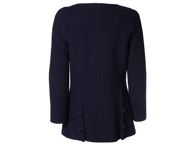Chanel, navy blue wool mod coat - view 3