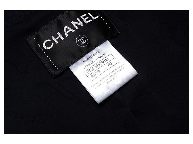 Chanel, navy blue wool mod coat - view 6