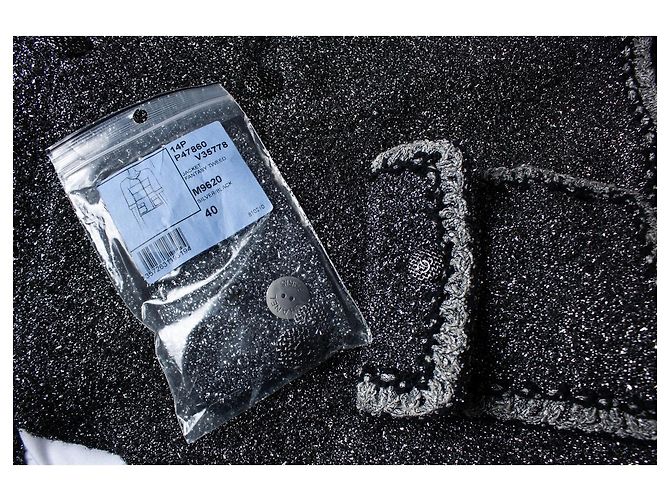 Chanel, Tweedjacke aus Metall Silber - Ansicht 5