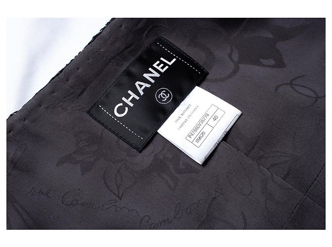Chanel, Tweedjacke aus Metall Silber - Ansicht 7
