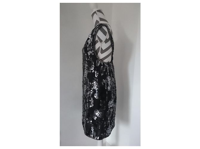 Diesel Abitino nero con paillettes/paillettes Argento Metallico - vista 2