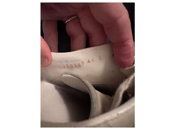Sneakers Gucci Guccissima in pelle beige - vista 2