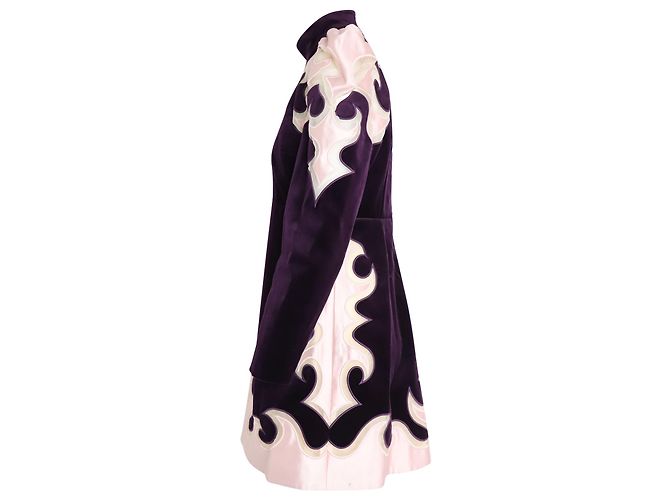 Zimmermann Minivestido bordado Ladybeetle Mystic de algodón morado Impresión de pitón - vista 2