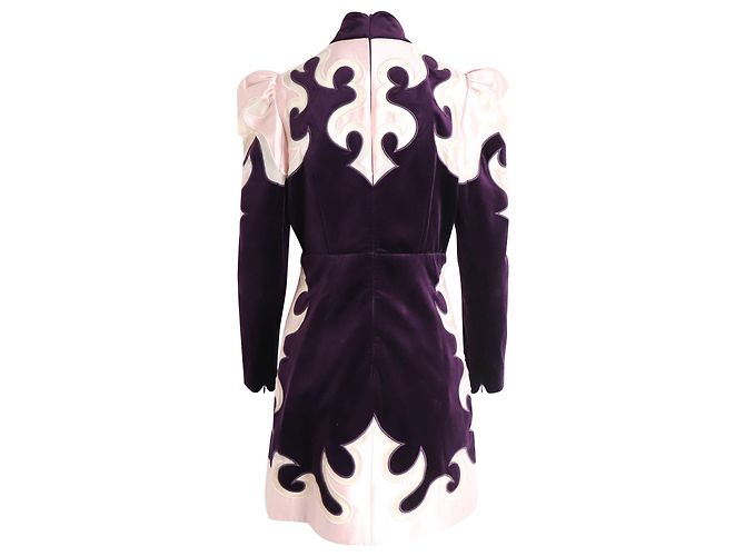 Zimmermann Minivestido bordado Ladybeetle Mystic de algodón morado Impresión de pitón - vista 3