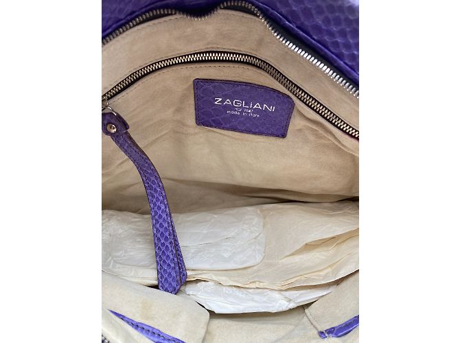 ZAGLIANI Bolsas clutch T.  Couro Roxo - vista 3