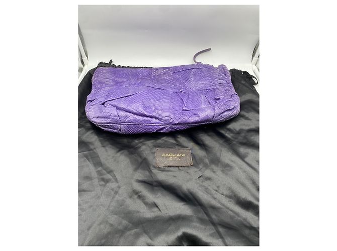ZAGLIANI Bolsas clutch T.  Couro Roxo - vista 5
