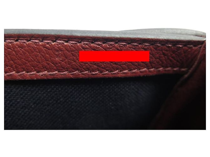 Hermès NOVA BOLSA HERMES STEVE LIGHT JUNIOR TOGO BOLSA DE COURO BORDEAUX - vista 11