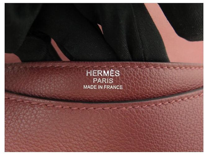 Hermès NOVA BOLSA HERMES STEVE LIGHT JUNIOR TOGO BOLSA DE COURO BORDEAUX - vista 7