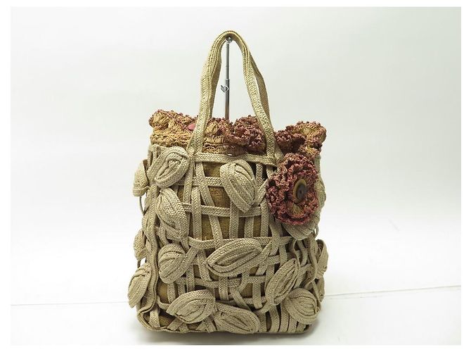 NUOVA BORSA A MANO JAMIN PUECH IN MACRAME RAPHIA BORSA A MANO Beige - vista 2