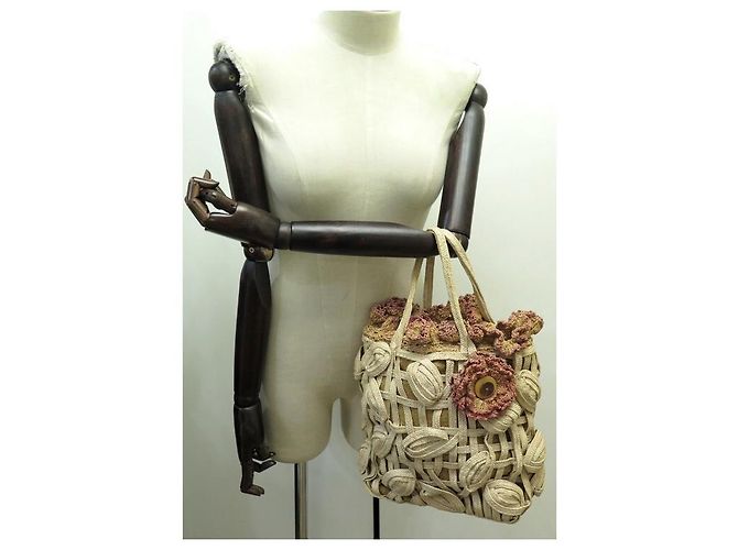NUOVA BORSA A MANO JAMIN PUECH IN MACRAME RAPHIA BORSA A MANO Beige - vista 3