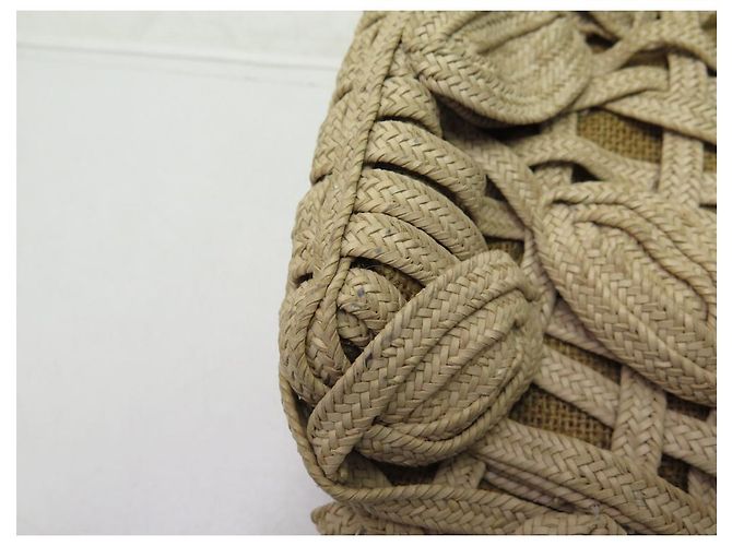 NUOVA BORSA A MANO JAMIN PUECH IN MACRAME RAPHIA BORSA A MANO Beige - vista 6