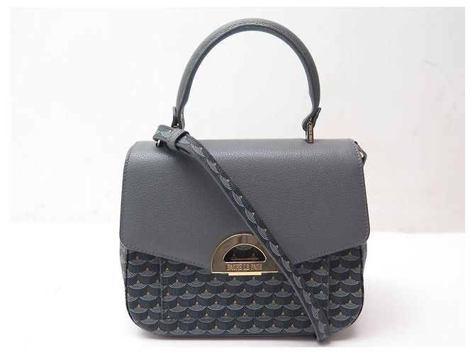Fauré Le Page BORSA A MANO FAURE LE PAGE PARADE BORSA A MANO MONOGRAM IN PELLE GRIGIA Grigio - vista 2