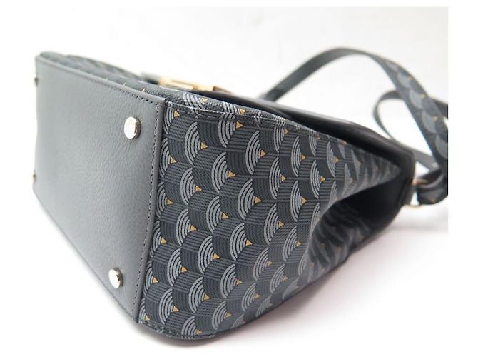 Fauré Le Page BORSA A MANO FAURE LE PAGE PARADE BORSA A MANO MONOGRAM IN PELLE GRIGIA Grigio - vista 4