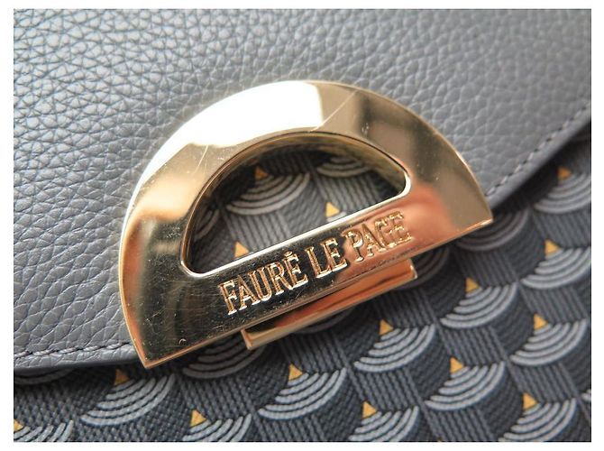 Fauré Le Page BORSA A MANO FAURE LE PAGE PARADE BORSA A MANO MONOGRAM IN PELLE GRIGIA Grigio - vista 5