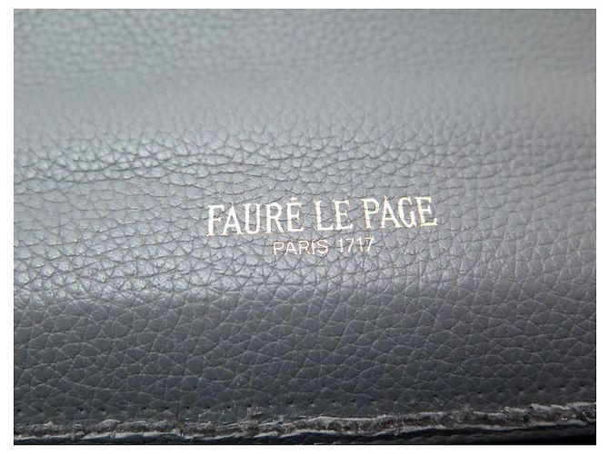 Fauré Le Page BORSA A MANO FAURE LE PAGE PARADE BORSA A MANO MONOGRAM IN PELLE GRIGIA Grigio - vista 9