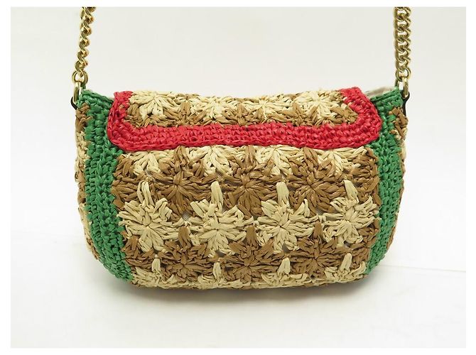 BORSA A MANO GUCCI GG MARMONT IN RAFIA FLOREALE 574433 TRACOLLA PER BORSA A MANO - vista 2
